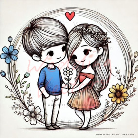 love wedding vectors 6409