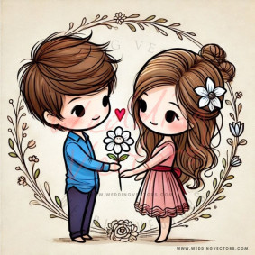 love wedding vectors 6412