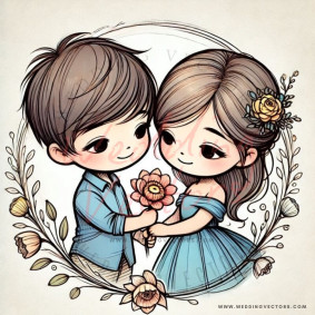 love wedding vectors 6485