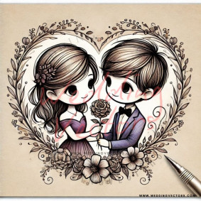 love wedding vectors 6784