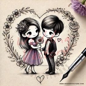 love wedding vectors 6880