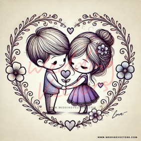 love wedding vectors 6926