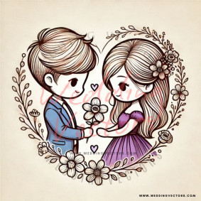 love wedding vectors 6928