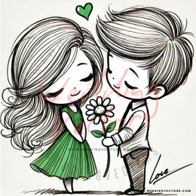 love wedding vectors 6981