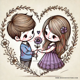 love wedding vectors 6985