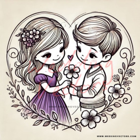 love wedding vectors 6986