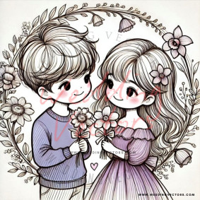 love wedding vectors 7001