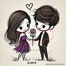 love wedding vectors 7155