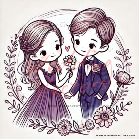 love wedding vectors 7401