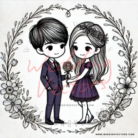 love wedding vectors 7412