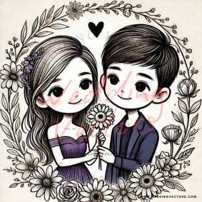 love wedding vectors 7439
