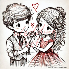 love wedding vectors 7449