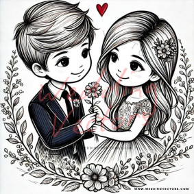 love wedding vectors 7488