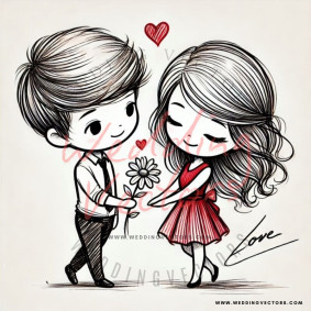 love wedding vectors 7584