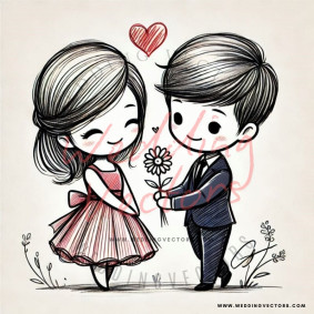 love wedding vectors 7612
