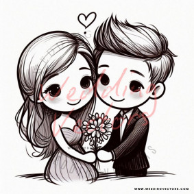 love wedding vectors 7687