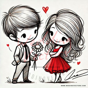 love wedding vectors 7709