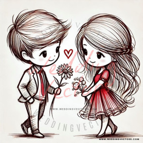 love wedding vectors 7740