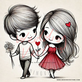 love wedding vectors 7742