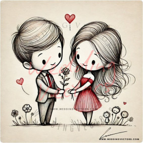 love wedding vectors 7790
