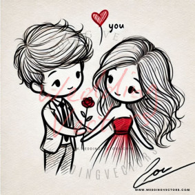 love wedding vectors 7923