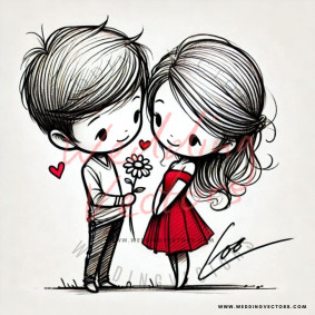 love wedding vectors 7929