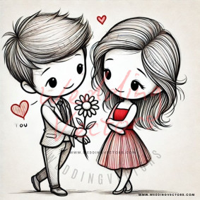 love wedding vectors 7981
