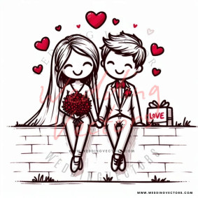 love wedding vectors 8005