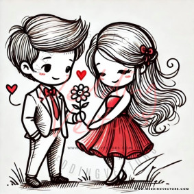 love wedding vectors 8023