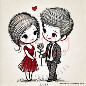 love wedding vectors 8048
