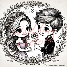 love wedding vectors 8054