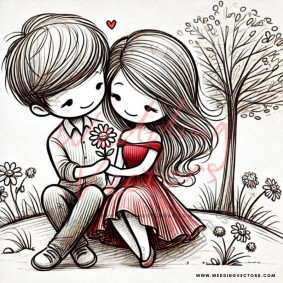 love wedding vectors 8281