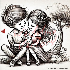 love wedding vectors 8294