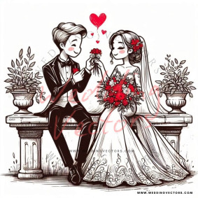 love wedding vectors 8301