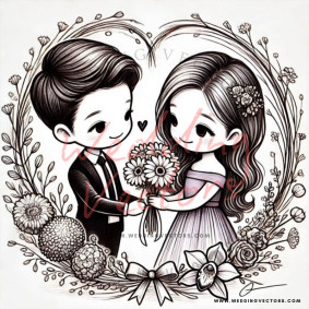 love wedding vectors 8356