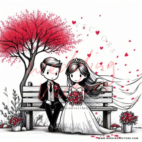 love wedding vectors 8376