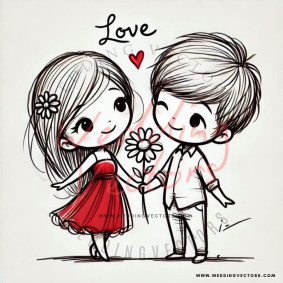 love wedding vectors 8395