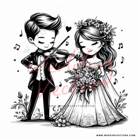 love wedding vectors 8419