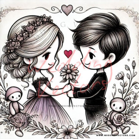 love wedding vectors 8543