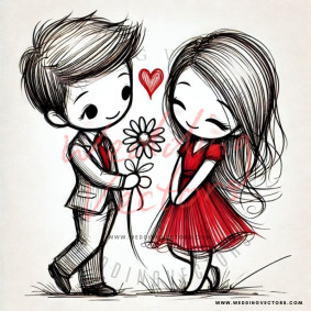love wedding vectors 8564