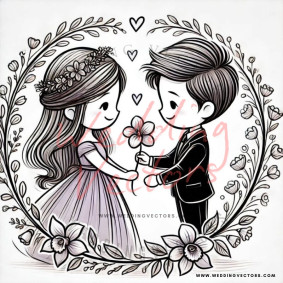 love wedding vectors 8612