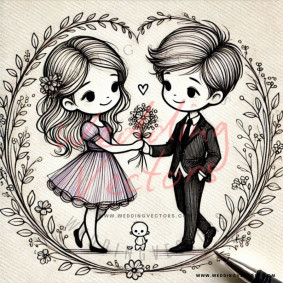 love wedding vectors 8615