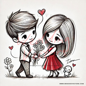 love wedding vectors 8631