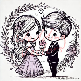 love wedding vectors 8664