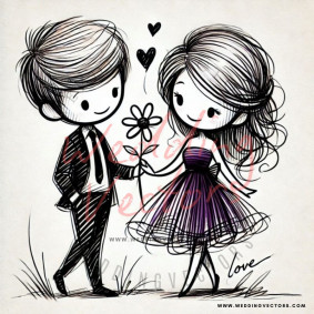love wedding vectors 8725