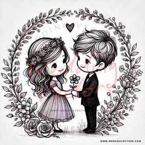 love wedding vectors 8989