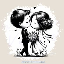 kissing couple in love