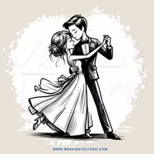 a man and woman dancing together