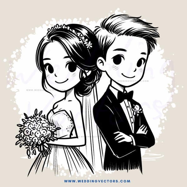 wedding couple posing for picture
