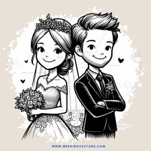 newlyweds pose for wedding picture